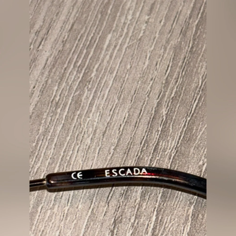 Escada Eyeglass Frames Only Women's‎ Tortoise & Rhinestone Full Rim, Lightweight